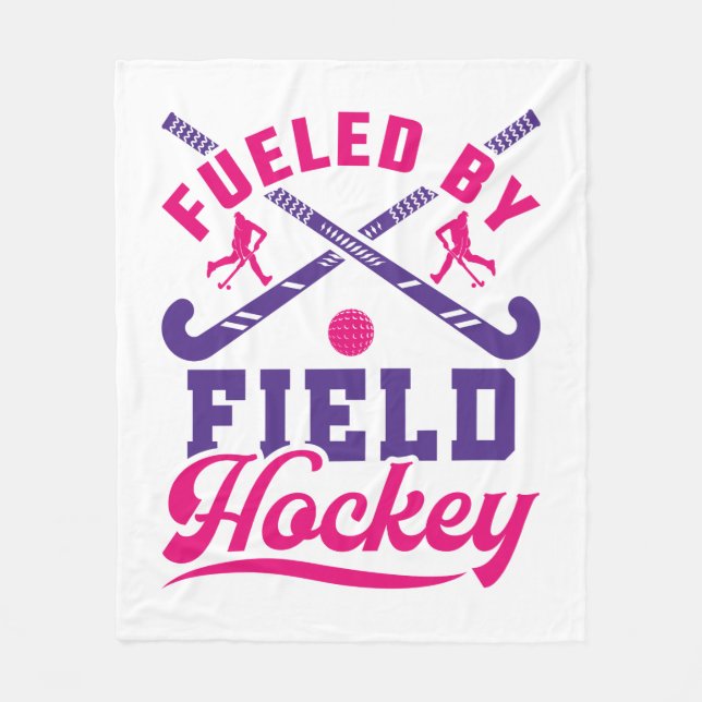 Von Field Hockey Niedlich Player Team gespeist Fleecedecke (Vorderseite)