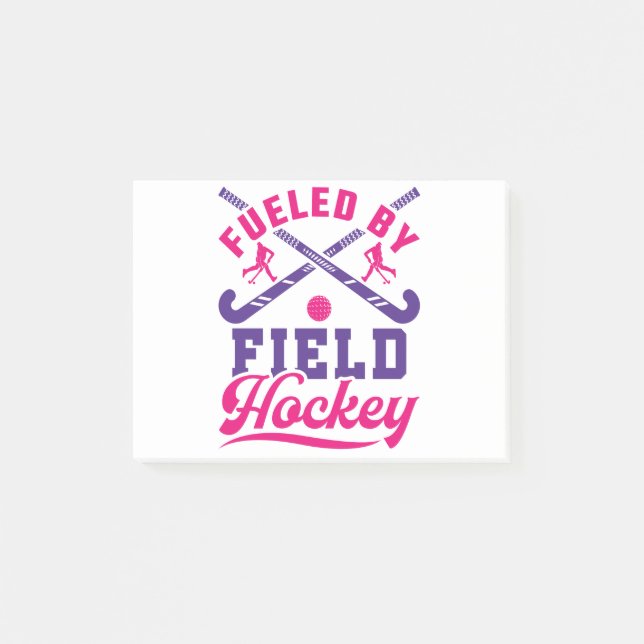 Von Field Hockey Niedlich Player Team gespeist Post-it Klebezettel (Vorderseite)