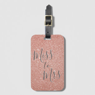 Von Fräulein zu Frau Brautparty Rose Gold Glanz Gepäckanhänger