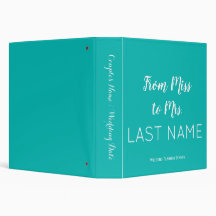Von Fräulein zu Frau Wedding Planning Binder