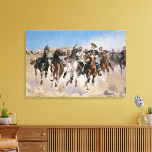 Von Frederic Remington entsorgt, Vintag Cowboys Leinwanddruck