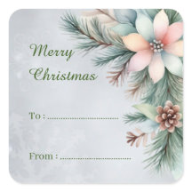 Von frohen Weihnachten Blumengrün Geschenk