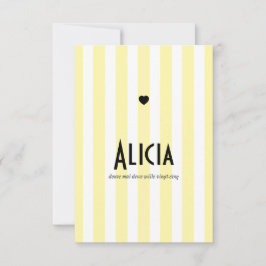 Von Geburt an Riviera Gelb und Schwarz Save The Date