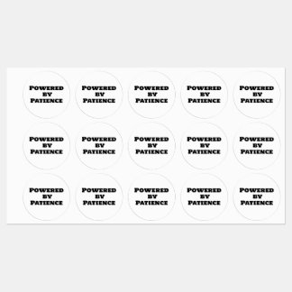 Von Geduld angetrieben Etiketten