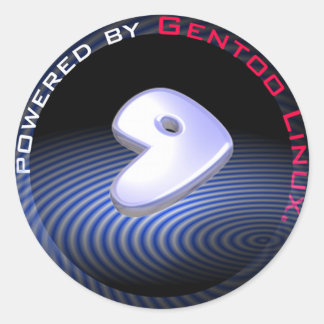 VON Gentoo Linux BEFUGT Runder Aufkleber