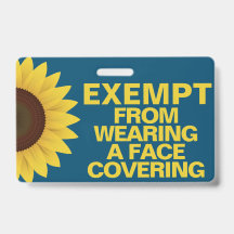 Von Gesichtsmasken Befreit Sunflower Abzeichen