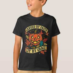 Von Glauben geschnitzt, von Gnade erleuchtet, reli T-Shirt