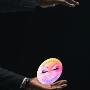 Von Glitzer Lashes hergestellt, Schönheit Glam Pin Runder Aufkleber