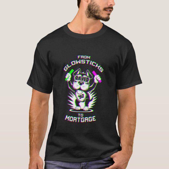 von Glowsticks zu Hypothek T-Shirt (Vorderseite)