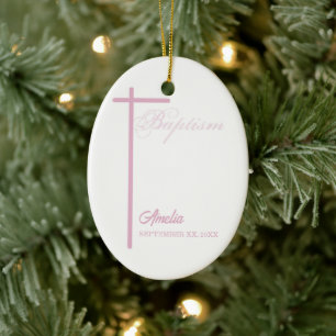 Von Godmutter auf die Taufe des Mädchens Personali Keramik Ornament