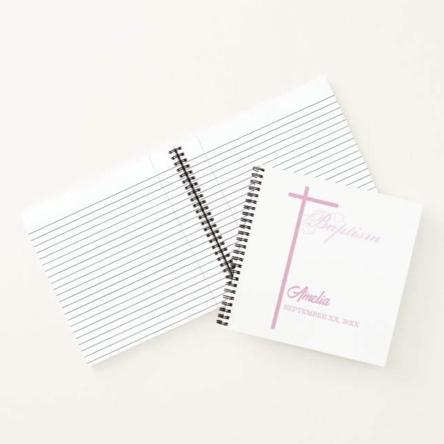 Von Godmutter auf die Taufe des Mädchens Personali Notizbuch (Innenseite)