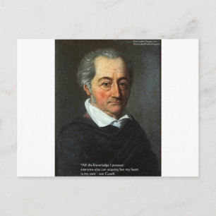 von Goethe "Truth" Quote Ohrs Tees & Cards Postkarte