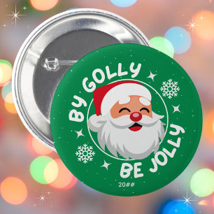 Von Golly Be Jolly Niedlich Fun Weihnachtsschaltfl Button