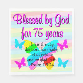 VON GOTT 75. GEBURTSTAG PARTY NAPKINS GESCHAFFEN SERVIETTE