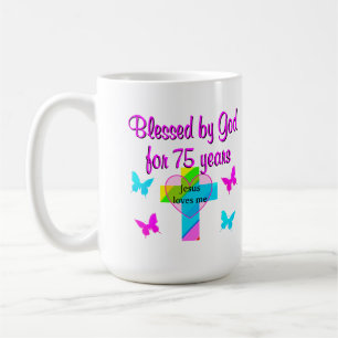 VON GOTT 75 JAHRE PERSONALISIERT GESTALTET KAFFEETASSE