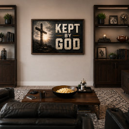 Von Gott Bewahrt (mit Kreuz) Horizontal Poster