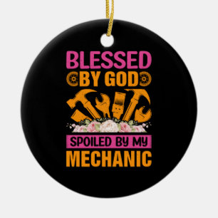 Von Gott durch meinen Mechanismus Keramik Ornament