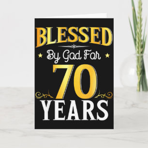Von Gott für 70 Jahre gesegnet 70. Geburtstag Männ Karte