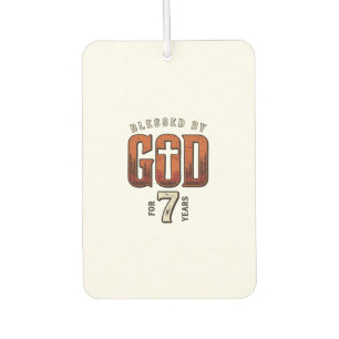 Von Gott Gesegnet 7 Jahre Vintage Christliches T-S Autolufterfrischer