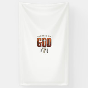 Von Gott gesegnet 7 Jahre Vintage Christliches T-S Banner