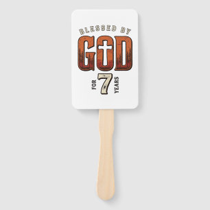 Von Gott Gesegnet 7 Jahre Vintage Christliches T-S Fächer