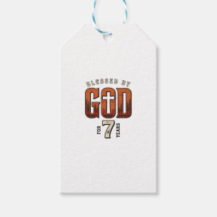 Von Gott gesegnet 7 Jahre Vintage Christliches T-S Geschenkanhänger