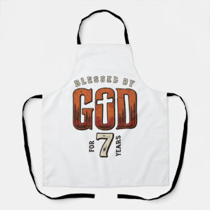 Von Gott Gesegnet 7 Jahre Vintage Christliches T-S Schürze