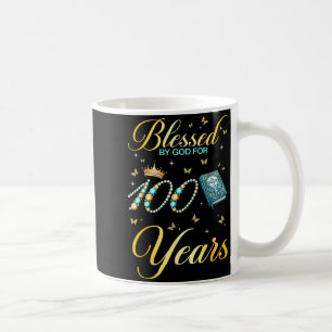 Von Gott gesegnet für 100 Jahre alt 100. Geburtsta Kaffeetasse