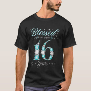 Von Gott gesegnet für 16 Jahre alt 16. Geburtstag T-Shirt