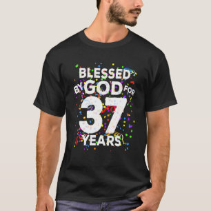 Von Gott gesegnet für 37 Jahre glücklich 37. Geb T-Shirt