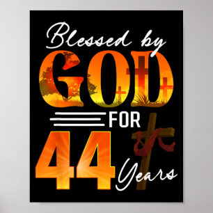 Von Gott gesegnet für 44 Jahre altes Geschenk 44. Poster