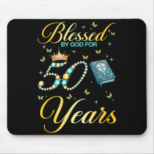 Von Gott gesegnet für 50 Jahre alte christliche 50 Mousepad