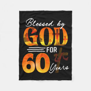 Von Gott gesegnet für 60 Jahre altes Geschenk 60.  Fleecedecke