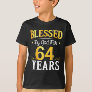 Von Gott gesegnet für 64 Jahre 64. Geburtstag Männ T-Shirt