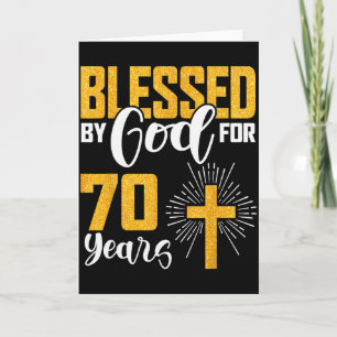 Von Gott gesegnet für 70 Jahre alt 70. Geburtstag  Karte