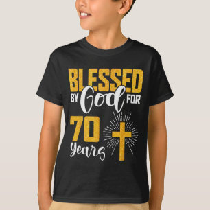 Von Gott gesegnet für 70 Jahre alt 70. Geburtstag T-Shirt
