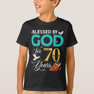 Von Gott gesegnet für 70 Jahre alt 70. Geburtstag T-Shirt