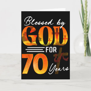 Von Gott gesegnet für 70 Jahre altes Geschenk 70. Karte