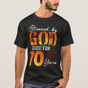 Von Gott gesegnet für 70 Jahre altes Geschenk 70. T-Shirt