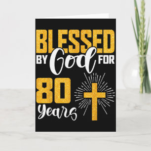 Von Gott gesegnet für 80 Jahre alt 80. Geburtstag Karte