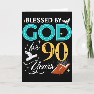 Von Gott gesegnet für 90 Jahre alt 90. Geburtstag Karte