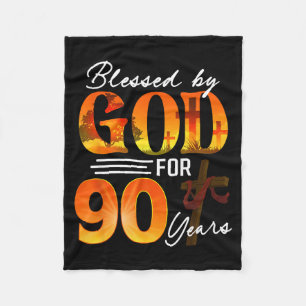 Von Gott gesegnet für 90 Jahre altes Geschenk 90. Fleecedecke