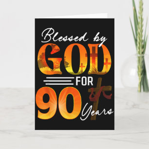 Von Gott gesegnet für 90 Jahre altes Geschenk 90.  Karte