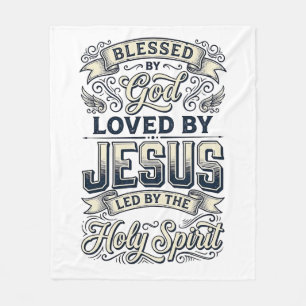 Von Gott gesegnet Jesus Heiliger Geist Vintage-Shi Fleecedecke