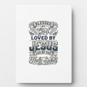 Von Gott gesegnet Jesus Heiliger Geist Vintage-Shi Fotoplatte