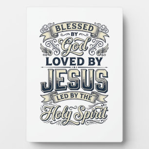 Von Gott gesegnet Jesus Heiliger Geist Vintage-Shi Fotoplatte