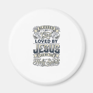 Von Gott gesegnet Jesus Heiliger Geist Vintage-Shi Magnet