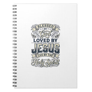Von Gott gesegnet Jesus Heiliger Geist Vintage-Shi Notizblock