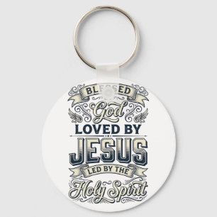 Von Gott gesegnet Jesus Heiliger Geist Vintage-Shi Schlüsselanhänger