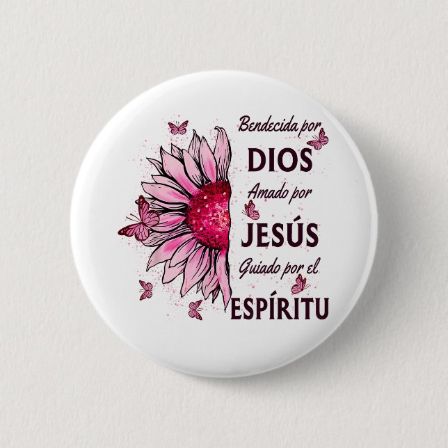 Von Gott gesegnet, von Jesus geliebt Button (Vorderseite)